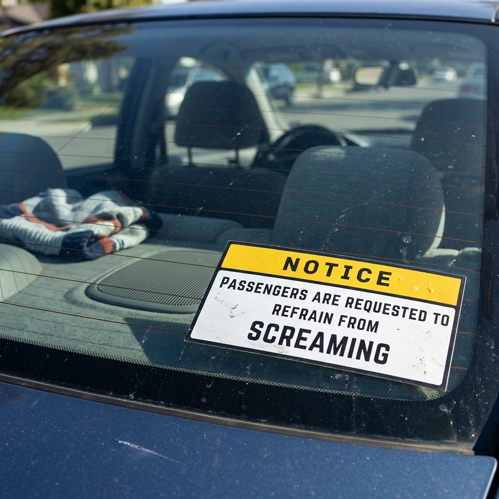 Notice - Passengers are requested to refrain from screaming